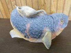 Large Universal Statuary Koi Fish Rock Garden / Fish Pond Decoration - 15" L