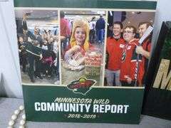 Group Of Minnesota Wild Collectibles / Includes (2) Koivu Retirement Stadium Souvenirs