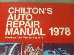 (2) Chilton's Hardcover Auto Repair Manuals / 1971-78 / 1980-87