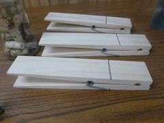 Group Of Decor Items / Jumbo Wooden Clothes Pins