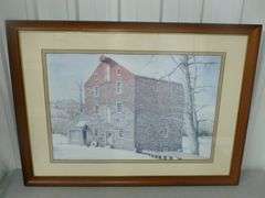 Large " Closed For The Winter " Framed & Matted Print 26.5" x 37"