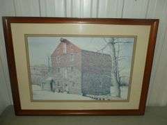 Large " Closed For The Winter " Framed & Matted Print 26.5" x 37"