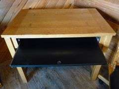Nice Basset Oak Office Desk / With Optional Side Extension / Oak Chair
