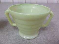 Vintage Frosted Glass Cream & Sugar