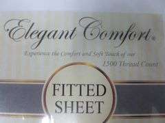 New Elegant Comfort - Queen Fitted Sheet - White 1500 Thread