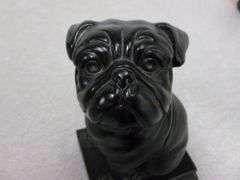 Bulldog Themed Molded Poly Mantle Decoration - 8" H