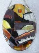 Music Themed - Stain Glass Sun Catcher - 5" x 7"