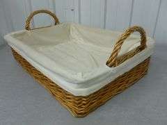 Large Double Handled Lined Basket