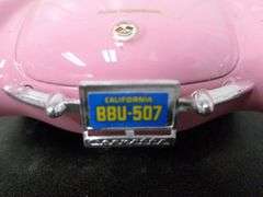 Collectible Bburago Pink Corvette - Die Cast Metal Car - 7" L