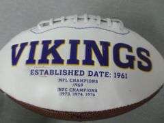 Collectible Minnesota Vikings Football With Several Authentic Autographs