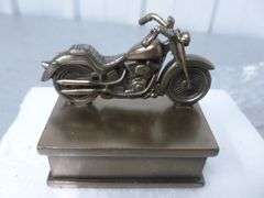 New Motorcycle Themed Keepsake Hide Box - Small Scale