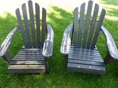 (4) Heavy Duty Wooden Adirondack Chairs