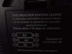 LaCrosse Technology Weather Station With Outdoor Devise Model TX 144W
