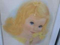 (3) Vintage Charmin / Northern Baby / Girl Framed Pictures