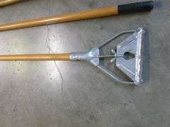 Push Broom - Steel Head Mop Handle / Wooden Shovel Handle