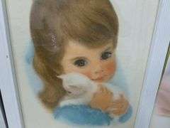 (3) Vintage Charmin / Northern Baby / Girl Framed Pictures