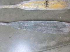 (2) Wooden Oars For Decor - 77.5" L