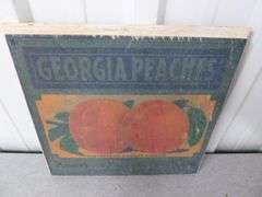 Georgia Peaches Wooden Sign - 11" x 11"