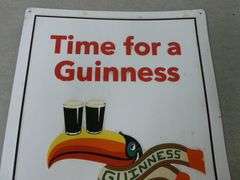 Guinness Embossed Metal Sign - 13" x 19"