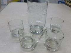 (5) Piece Glass Liquor Set