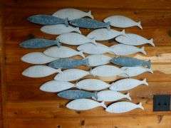 Large Fish Themed Metal Art Wall Decoration