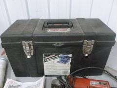 Contico Carpet Installer Toolbox With Related Items - Milwaukee 4 1/2" Grinder