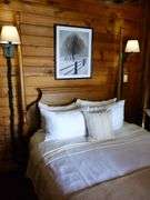 Nice Solid Wood Four Poster Queen/Full Platform Bed Frame - See Description