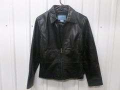 Nine West Women's Black Leather Jacket Size Medium