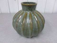 Nice Glazed Ceramic Vase - 9" Diameter x 9.5" H