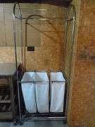 Portable 3-Bin Laundry Room Rack