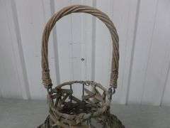 Basket Themed Candle Lantern / With New Pillar Candle