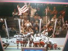 Collectible ' 1980 Miracle On Ice ' US vs Russia Olympic Hockey With Original Ticket Stub