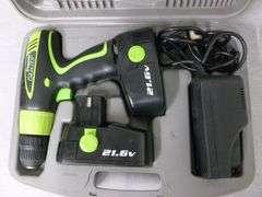 Kawasaki 21.6V Cordless Drill Set With (2) Batteries / Charger