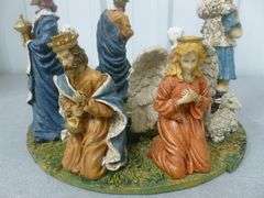 Nice Nativity Advent Candleholder Set - Molded Resin