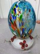 Art Glass Hummingbird Feeder - 10" H