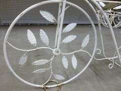 Bike Themed Rod Iron / Metal Planter Stand - 10" x 30" x 23" H