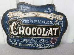 Chocolat Embossed Metal Sign - 9" x 12"