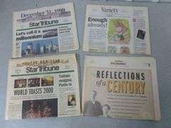 Collectible December 31st 1999 Star Tribune Minneapolis Turn Of The Century Newspaper