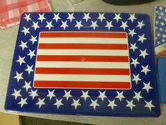 Group Of Patriotic Themed Picnic Items - Party Lights