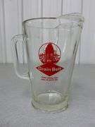 Vintage Grain Belt Glass Beer Pitcher - 9" H