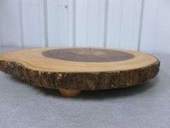 Nice Live Edge / Slabwood Serving Board - 13" Diameter