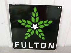 Fulton Embossed Metal Sign - 14" x 14"