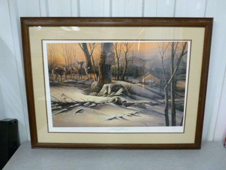 Beautiful Large Terry Redlin " Back to the Sanctuary " Signed & Numbered Conservation Donation Print