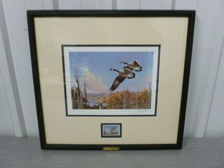 Nice Larry Toschik " Canadian Geese " Signed & Numbered Print