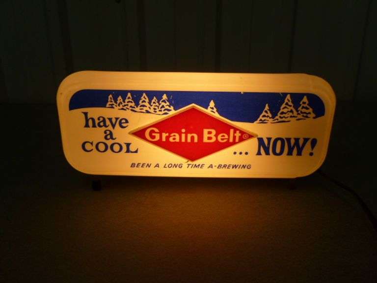 Vintage Grain Belt Beer Lightup Sign