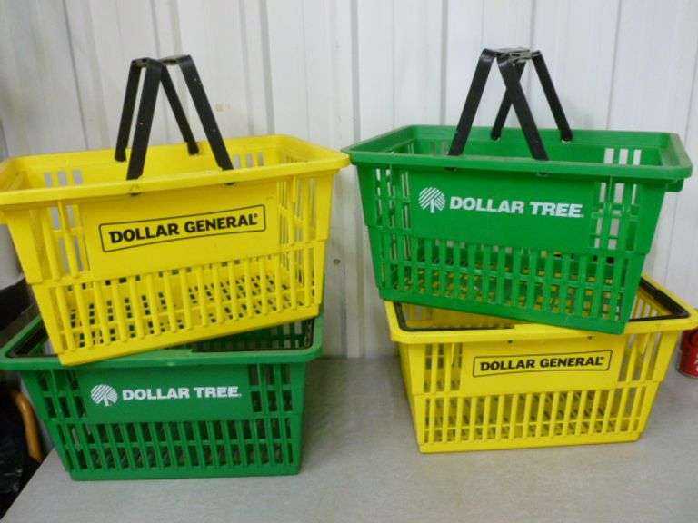 (4) Poly Shopping Baskets