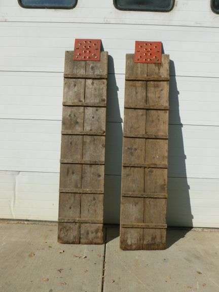 (2) Heavy Duty Plank Board Ramps - 18.5" W x 82" L