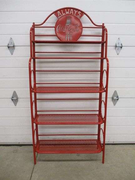 Always Coca-Cola Red Steel Folding Shelf