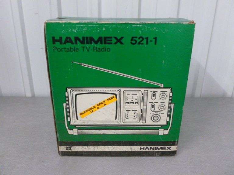 New Vintage Hanimex Portable TV / Radio Model 521-1