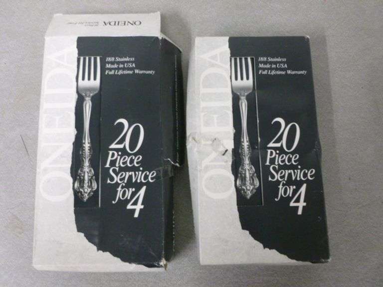 Oneida - Group Of (2) New Sets Of 20 - Michelangelo Heirloom Stainless Flatware Sets